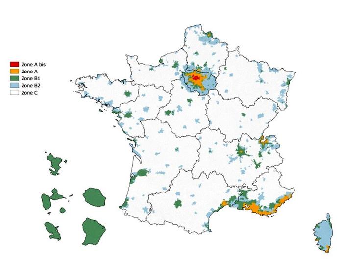 Carte zone PTZ 2018