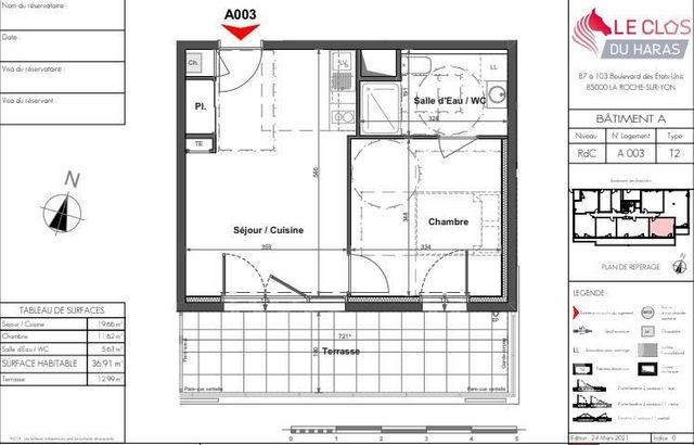Appartement T2 à vendre - 2 pièces - 36.91 m2 - LA ROCHE SUR YON - 85 - PAYS-DE-LOIRE - Century 21 Accort'Immo Appartement T2 à vendre - 2 pièces - 36.91 m2 - LA ROCHE SUR YON - 85 - PAYS-DE-LOIRE - Century 21 Accort'Immo
