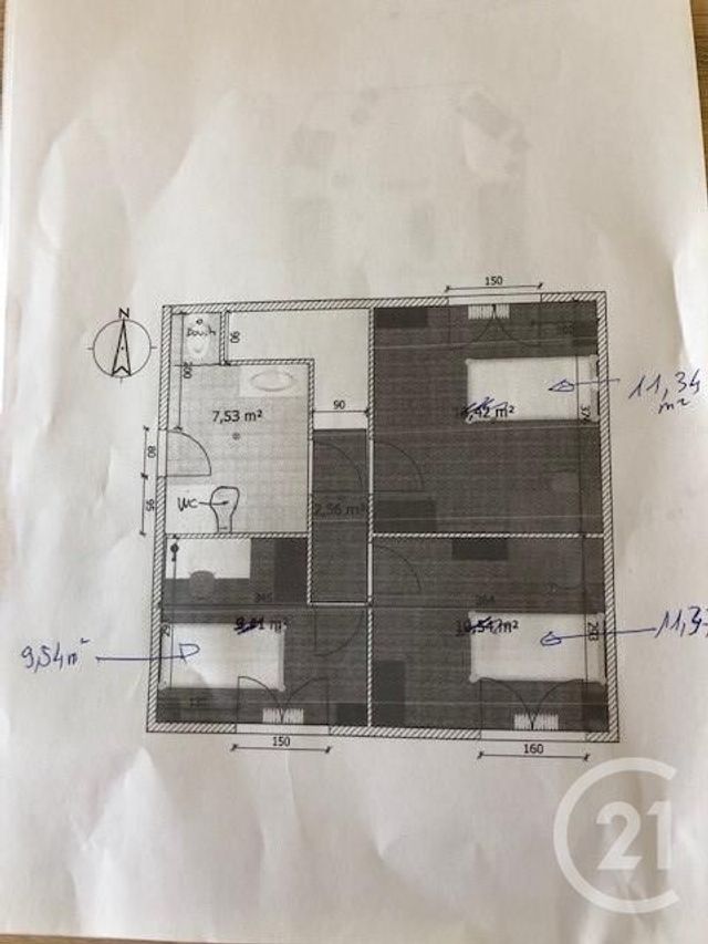 maison à louer - 7 pièces - 117.0 m2 - LA ROCHE SUR YON - 85 - PAYS-DE-LOIRE - Century 21 Accort'Immo